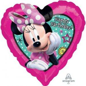 BALÃO FOIL S60 HAPPY BIRTHDAY MINNIE HAPPY HELPERS