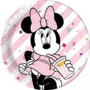 8 PRATOS 23 CM MINNIE PARTY GEM