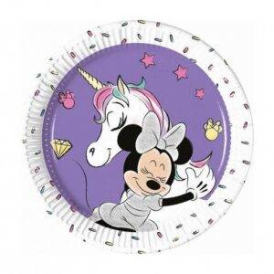 8 PRATOS 20 CM MINNIE UNICORN