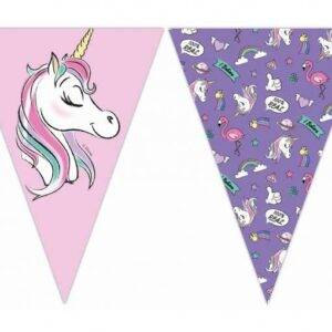 BANDEIRA TRIÂNGULO MINNIE UNICORN