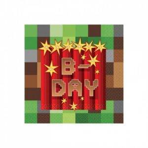 16 GUARDANAPOS 25 CM (MINECRAFT) TNT PARTY