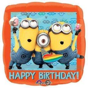 BALÃO FOIL S60 HAPPY BIRTHDAY MINIONS
