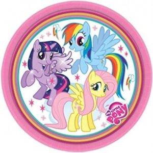 8 PRATOS 18 CM MY LITTLE PONY RAINBOW