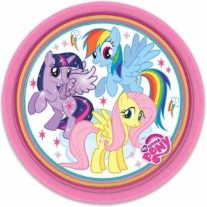 8 PRATOS 18 CM MY LITTLE PONY RAINBOW