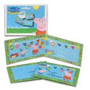 6 CONVITES PEPPA PIG