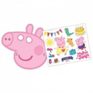 6 MÁSCARAS & AUTOCOLANTES PEPPA PIG