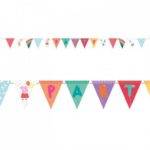 BANDEIRA TRIANGULAR PAPEL 4 M PEPPA PIG