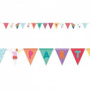 BANDEIRA TRIANGULAR PAPEL 4 M PEPPA PIG