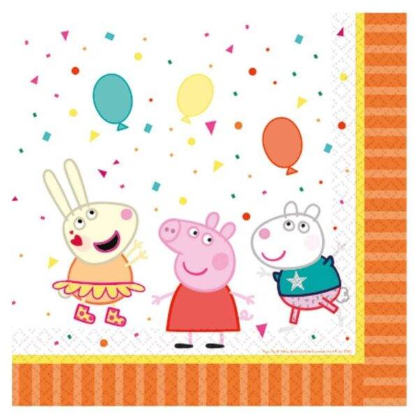 16 GUARDANAPOS 33 CM PEPPA PIG