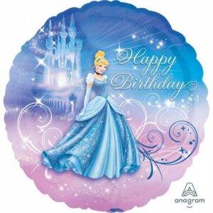 BALÃO FOIL PRINCESAS DISNEY - HAPPY BIRTHDAY CINDERELA