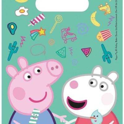 Sacos de lembranças para festa Porquinha Peppa Messy Play