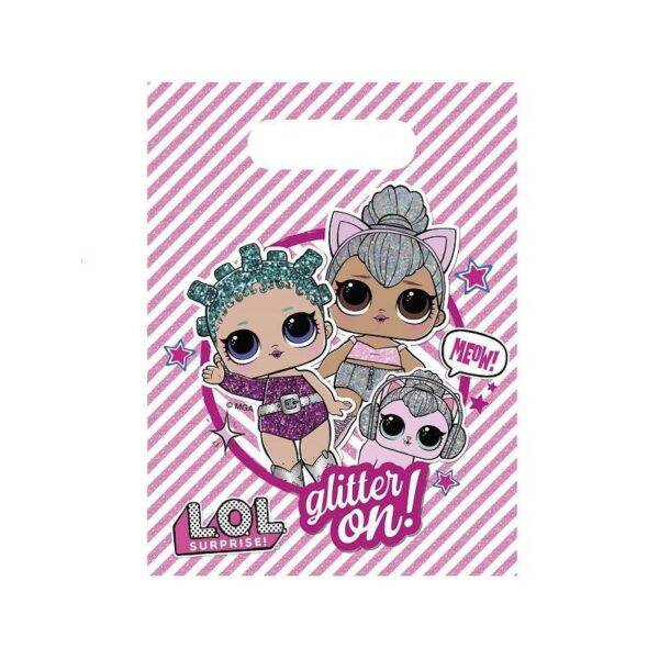 Sacos de lembranças para festas de aniversário do tema L.O.L