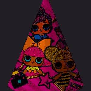 Chapéus cone para festa de aniversário do tema L.O.L