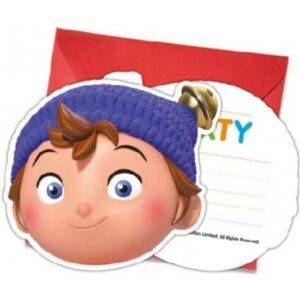 6 CONVITES RECORTADOS NODDY