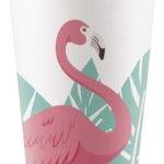 Copos de cartão descartáveis para festa de aniversário do tema Flamingo