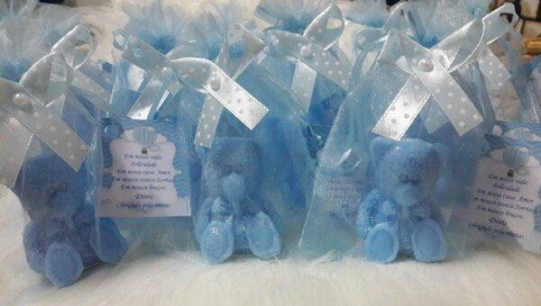 Sabonete Artesanal ursinho para Baptizados, aniversários, chá de bebé