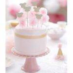 Topper Bolo Cor Rosa