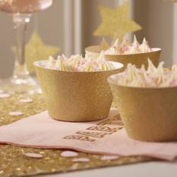 PACK DE 10 FORMAS PARA CUPCAKES DOURADO