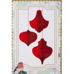 PACK DE 3 DECORAÇÃO VERMELHA