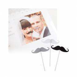 PACK DE 12 BIGODES CON PALITO
