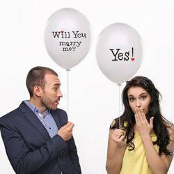 PACK DE 6 GLOBOS "WILL YOU MARRY ME?"YOU MARRY ME?"