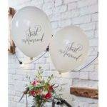 LOTE DE 10 GLOBOS "JUST MARRIED"