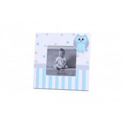Porta-fotografias para crianças, em forma de coruja.
