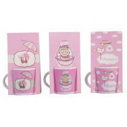 COPO BAPTISMO BLISTER CARD ROSA