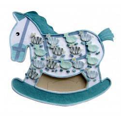EXPOSITOR CAVALO AZUL 2X1 + 15 CAIXAS ZEBRAS