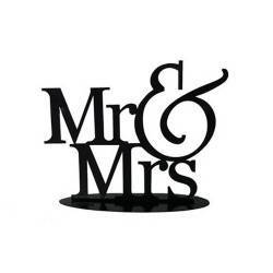 FIGURA METÁLICA DE BOLO MR & MRS