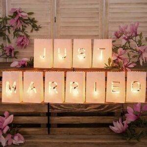 Sacos De Velas Decorativas - Just Married