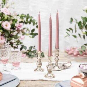 Velas cónicas, rose-gold,