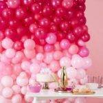 Ombre Pink, parede com 210 balões