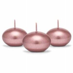 Velas flutuantes rose-gold, 50 pçs