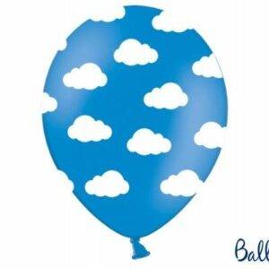 Balões com nuvens - Azul.