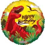 Balão Foil 18" Dinossauros Happy Birthday