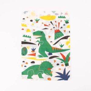 10 Sacos de Papel Dinossauro