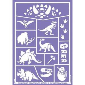 Folha de Stencil - O mundo dos Dinossauros