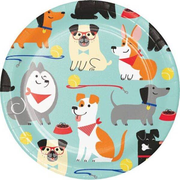 Pratos 18 cm Dog Party
