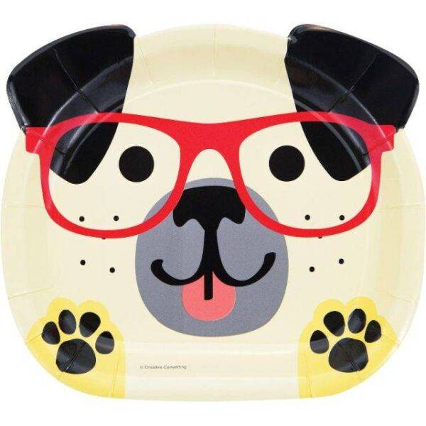 Pratos Recortados 23 cm Dog Party