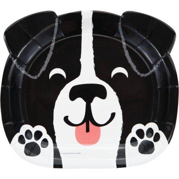 Pratos Recortados 23 cm Dog Party