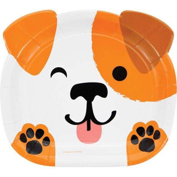 Pratos Recortados 23 cm Dog Party