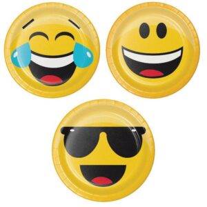 8 Pratos 18 cm Emoji