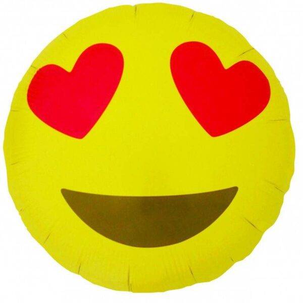 Balão Foil 18" Emoji Heart Eyes
