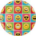 8 Pratos 23 cm Emoji