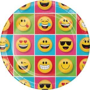 8 Pratos 23 cm Emoji