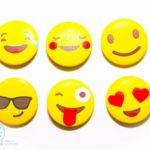 Pack 6 Crachás com Alfinete Emojis