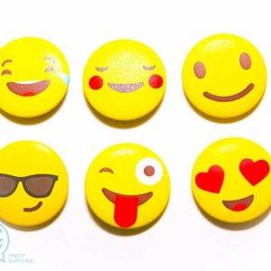 Pack 6 Crachás com Alfinete Emojis