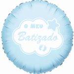 Balão Foil 18" O Meu Batizado - Azul