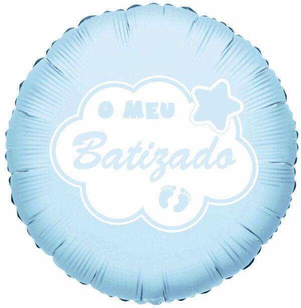 Balão Foil 18" O Meu Batizado - Azul